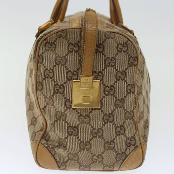 GUCCI GG Canvas Sherry Line Hand Bag Beige Red Brown 000 0846 Auth 70123 - Picture 3 of 16